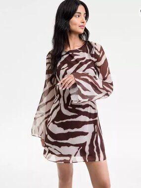 Alex & Sophia Zebra Print Mini Dress